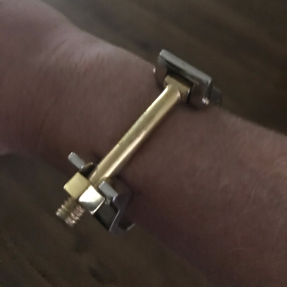 Silver and gold plated bracelet